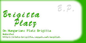 brigitta platz business card